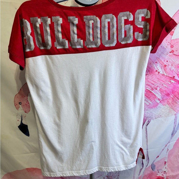 Colosseum Vibrant Red Georgia Bulldogs tee ~ with sparkle! - Picture 2 of 4